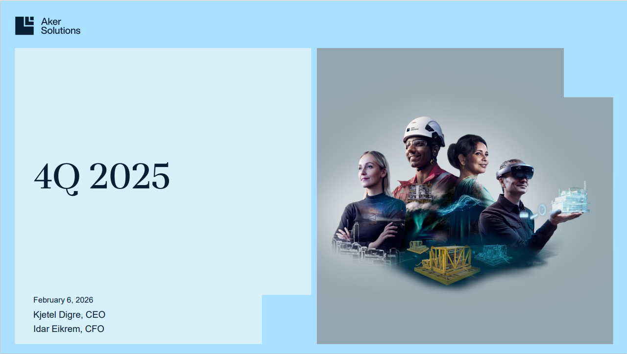 picture of aker solution logo on a wall